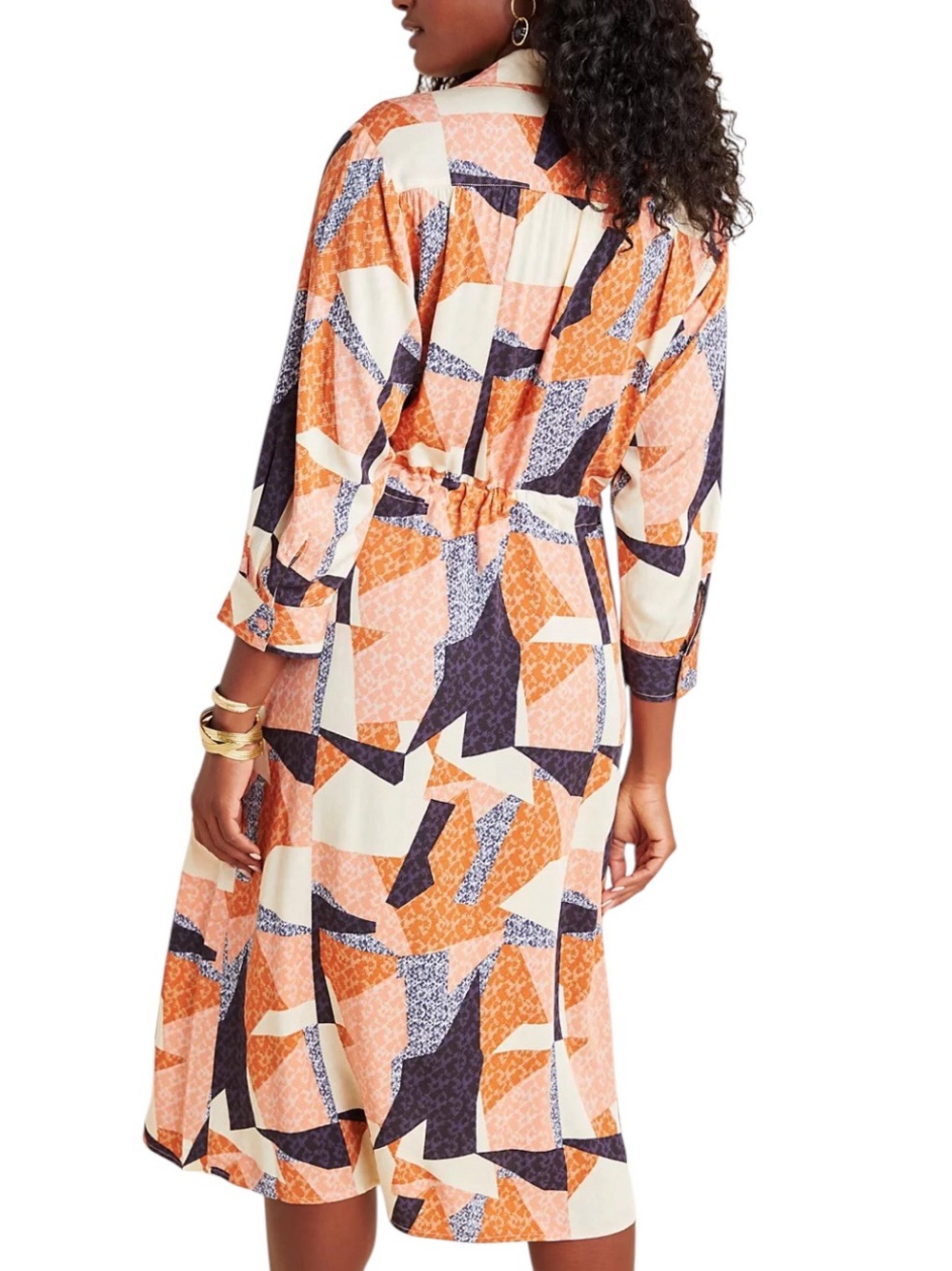 Anthropologie Corey Lynn Calter Abstract Shirtdress size XS good condition - Picture 3 of 15